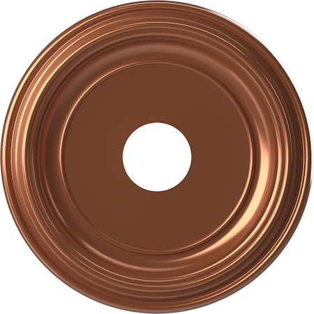 Traditional PVC Medallion (Canopies up to 9 1/2"), 16"OD x 3 1/2"ID x 1 3/8"P, Bright Coat Copper